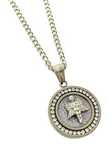 Load image into Gallery viewer, Swarovski Elements My Angel Circular Pendant Necklace in 14K Gold Plating - Two Options Available