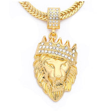 Load image into Gallery viewer, Father&#39;s Day! King of the Jungle Iced Out Pendant Necklace in 18K Gold