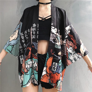 Japanese kimono cardigan Japanese kimono traditional woman 2019 cosplay yukata female obi Japanese streetwear haori FF1126K