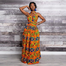 Load image into Gallery viewer, Fashion Elastic Maxi Dress 2019 News Long Robe African Dresses for Women Bazin Riche Clothes Vestidos Dashiki Party Vacation