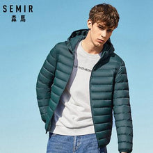 Load image into Gallery viewer, SEMIR brand men down jacket casual fashion winter jacket for men Hooded windbreaker white duck coat male outwear