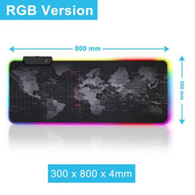 Load image into Gallery viewer, Gaming Mouse Pad RGB Mouse Pad Gamer Computer Mousepad RGB Backlit Mause Pad Large Mousepad XXL For Desk Keyboard LED Mice Mat