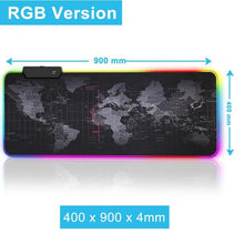 Load image into Gallery viewer, Gaming Mouse Pad RGB Mouse Pad Gamer Computer Mousepad RGB Backlit Mause Pad Large Mousepad XXL For Desk Keyboard LED Mice Mat