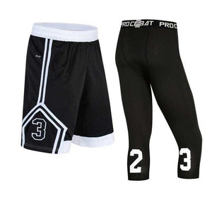 Men Sporting Gymming Workout Compress Capri Cropped Casual Board Shorts For Bodybuilding Runs Slim Fitness 165706710