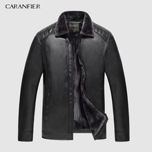 Load image into Gallery viewer, CARANFIER New Winter Motorcycle male Leather Jacket Men Windbreaker PU Jackets Male Outwear Warm PU Baseball Jackets Size 4XL