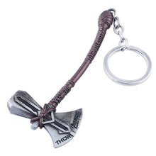 Load image into Gallery viewer, Marvel Avengers Thor Axe Hammer Keychain Stormbreaker Thanos Venom Spider-men Multiple Choice Gift For Fans Keyring Jewelry