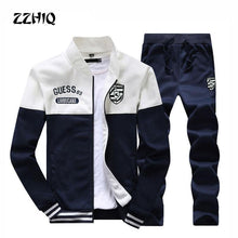 Load image into Gallery viewer, Free Shipping New Men Sets Fashion Spring Autumn Sporting Suit Sweatshirt +Sweatpants Mens Clothing 2 Pieces Sets Slim Tracksuit