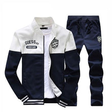 Load image into Gallery viewer, Free Shipping New Men Sets Fashion Spring Autumn Sporting Suit Sweatshirt +Sweatpants Mens Clothing 2 Pieces Sets Slim Tracksuit