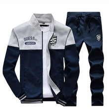 Load image into Gallery viewer, Free Shipping New Men Sets Fashion Spring Autumn Sporting Suit Sweatshirt +Sweatpants Mens Clothing 2 Pieces Sets Slim Tracksuit