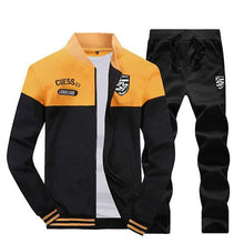 Load image into Gallery viewer, Free Shipping New Men Sets Fashion Spring Autumn Sporting Suit Sweatshirt +Sweatpants Mens Clothing 2 Pieces Sets Slim Tracksuit