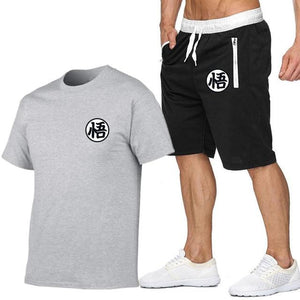 Summer Short Sets Men Casual Suits Sportswear Tracksuit cotton t-shirt+shorts high quality Casual Hip hop print brand clothing