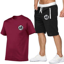 Load image into Gallery viewer, Summer Short Sets Men Casual Suits Sportswear Tracksuit cotton t-shirt+shorts high quality Casual Hip hop print brand clothing