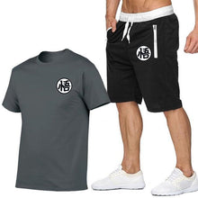 Load image into Gallery viewer, Summer Short Sets Men Casual Suits Sportswear Tracksuit cotton t-shirt+shorts high quality Casual Hip hop print brand clothing