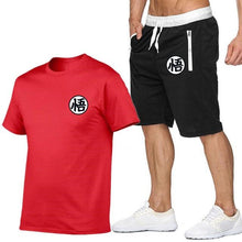 Load image into Gallery viewer, Summer Short Sets Men Casual Suits Sportswear Tracksuit cotton t-shirt+shorts high quality Casual Hip hop print brand clothing