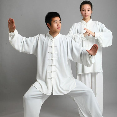 Traditional Chinese Clothing 14 Color Long Sleeved Wushu TaiChi KungFu Uniform Suit Uniforms Tai Chi Exercise Clothing