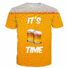 Load image into Gallery viewer, ONSEME Funny Beer Time Letters T Shirts Tee Religion Buddha Print Tshirts Men/Women Cool USA Flag Eagle 3D T Shirt Tees Dropship