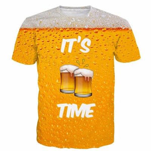 ONSEME Funny Beer Time Letters T Shirts Tee Religion Buddha Print Tshirts Men/Women Cool USA Flag Eagle 3D T Shirt Tees Dropship