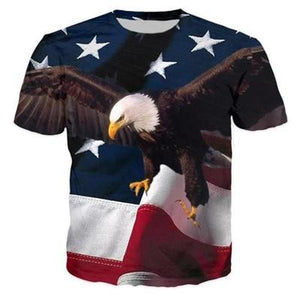 ONSEME Funny Beer Time Letters T Shirts Tee Religion Buddha Print Tshirts Men/Women Cool USA Flag Eagle 3D T Shirt Tees Dropship