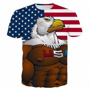 ONSEME Funny Beer Time Letters T Shirts Tee Religion Buddha Print Tshirts Men/Women Cool USA Flag Eagle 3D T Shirt Tees Dropship