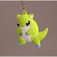 Load image into Gallery viewer, 3D Anime Pokemon Go Key Ring Pikachu Keychain Pocket Monsters Key Holder Pendant Mini Charmander Squirtle Eevee Vulpix Figures