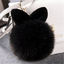 Load image into Gallery viewer, 2019 Fur Pom Pom Keychains Fake Rabbit fur ball key chain porte clef pompom de fourrure fluffy Bag Charms bunny keychain Keyring