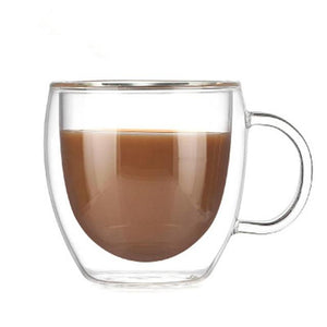 80/250/350/450ml Heat-resistant Double Wall Glass Cup Beer Coffee Cups Handmade Healthy Drink Mug Tea Mugs Transparent Drinkware