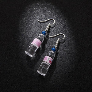 Personalized mineral water bottles earring beer bottles cute simple and elegant earring two style 4 colors fashion ear