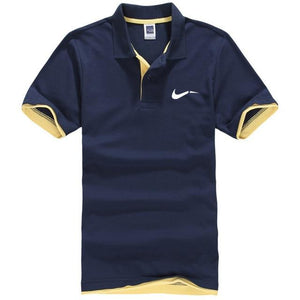 New men's polo shirts high-quality cotton short-sleeved shirts breathable solid polo shirts summer casual business men's wear