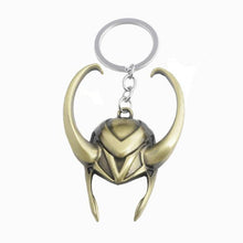 Load image into Gallery viewer, RJ Avengers 4 Mjolnir Infinity War Thor Stormbreaker Axe Keychains Loki Mask The Dark World Carol Danvers Car Keyring Jewelry