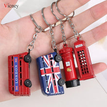 Load image into Gallery viewer, London Red&amp;Blue Bus Key organizer Mail Box Key Holder Key Pendant Keychain Souvenir Gifts For Men Key chain Key Ring keyring