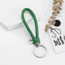 Load image into Gallery viewer, Vicney 33 Colors PU Leather Braided Woven Rope bts keychain DIY bag Pendant Key Chain Holder Car Keyrings Men Women Keychain