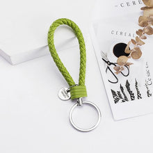 Load image into Gallery viewer, Vicney 33 Colors PU Leather Braided Woven Rope bts keychain DIY bag Pendant Key Chain Holder Car Keyrings Men Women Keychain