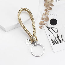 Load image into Gallery viewer, Vicney 33 Colors PU Leather Braided Woven Rope bts keychain DIY bag Pendant Key Chain Holder Car Keyrings Men Women Keychain