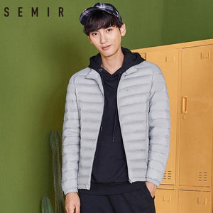 SEMIR Lightweight Down Jacket Men Winter New Short Handsome Male Jacket Slim Youth Light Comfortable Warm Outwear Coats For Men