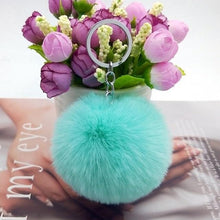 Load image into Gallery viewer, 30 Colors Fluffy Fur Pom Pom Keychains Soft Faux Rex Rabbit Fur Ball Car Keyring Pompom Key Chains Women Bag Pendant Jewelry Diy