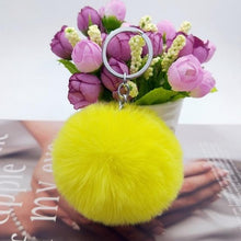 Load image into Gallery viewer, 30 Colors Fluffy Fur Pom Pom Keychains Soft Faux Rex Rabbit Fur Ball Car Keyring Pompom Key Chains Women Bag Pendant Jewelry Diy