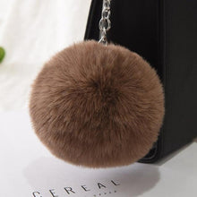 Load image into Gallery viewer, 30 Colors Fluffy Fur Pom Pom Keychains Soft Faux Rex Rabbit Fur Ball Car Keyring Pompom Key Chains Women Bag Pendant Jewelry Diy