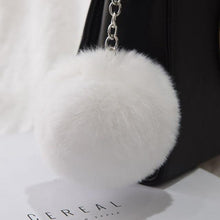 Load image into Gallery viewer, 30 Colors Fluffy Fur Pom Pom Keychains Soft Faux Rex Rabbit Fur Ball Car Keyring Pompom Key Chains Women Bag Pendant Jewelry Diy