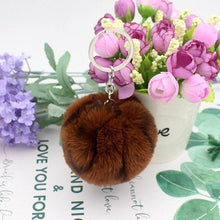 Load image into Gallery viewer, 30 Colors Fluffy Fur Pom Pom Keychains Soft Faux Rex Rabbit Fur Ball Car Keyring Pompom Key Chains Women Bag Pendant Jewelry Diy