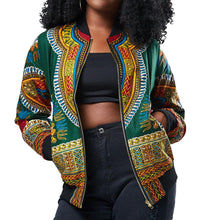 Load image into Gallery viewer, African Print Jacket Women Dashiki Long Sleeve Fashion Dashiki Short Casual Jacket