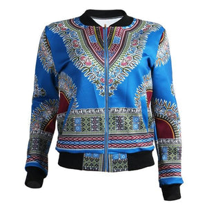 African Print Jacket Women Dashiki Long Sleeve Fashion Dashiki Short Casual Jacket