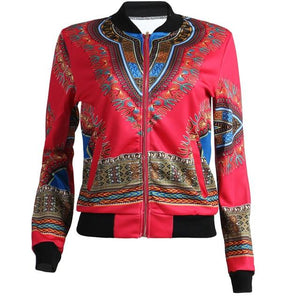 African Print Jacket Women Dashiki Long Sleeve Fashion Dashiki Short Casual Jacket