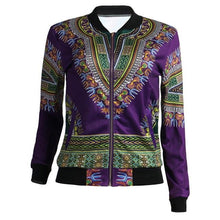 Load image into Gallery viewer, African Print Jacket Women Dashiki Long Sleeve Fashion Dashiki Short Casual Jacket